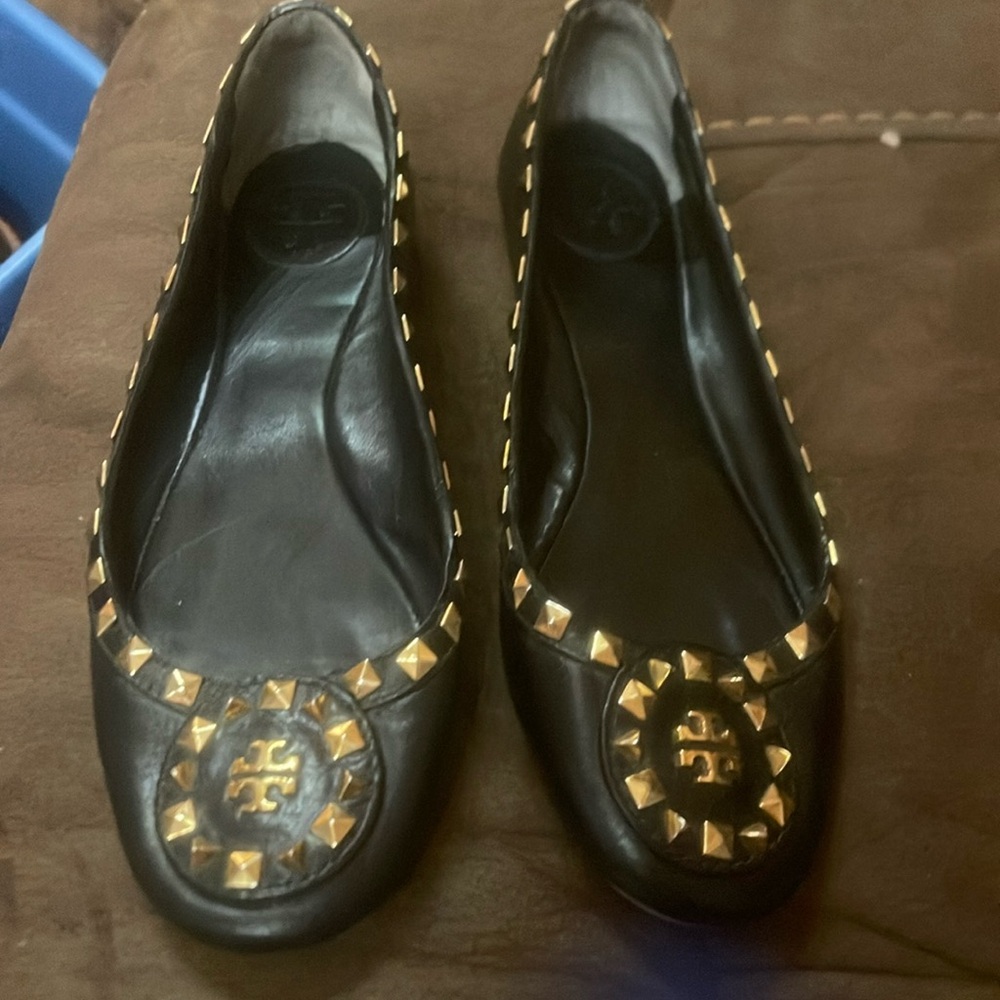 Tory Burch flats with stud detailing
